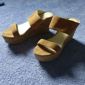 Marc Fisher leather wedge sandals